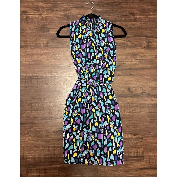 Gibson Nordstroms Multicolor Abstract Sleeveless Dress, Sz Small - Picture 1 of 10